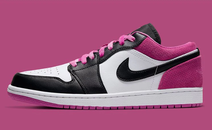 JORDAN 1 LOW x BLACK ACTIVE FUCHSIA - DEEPREPS