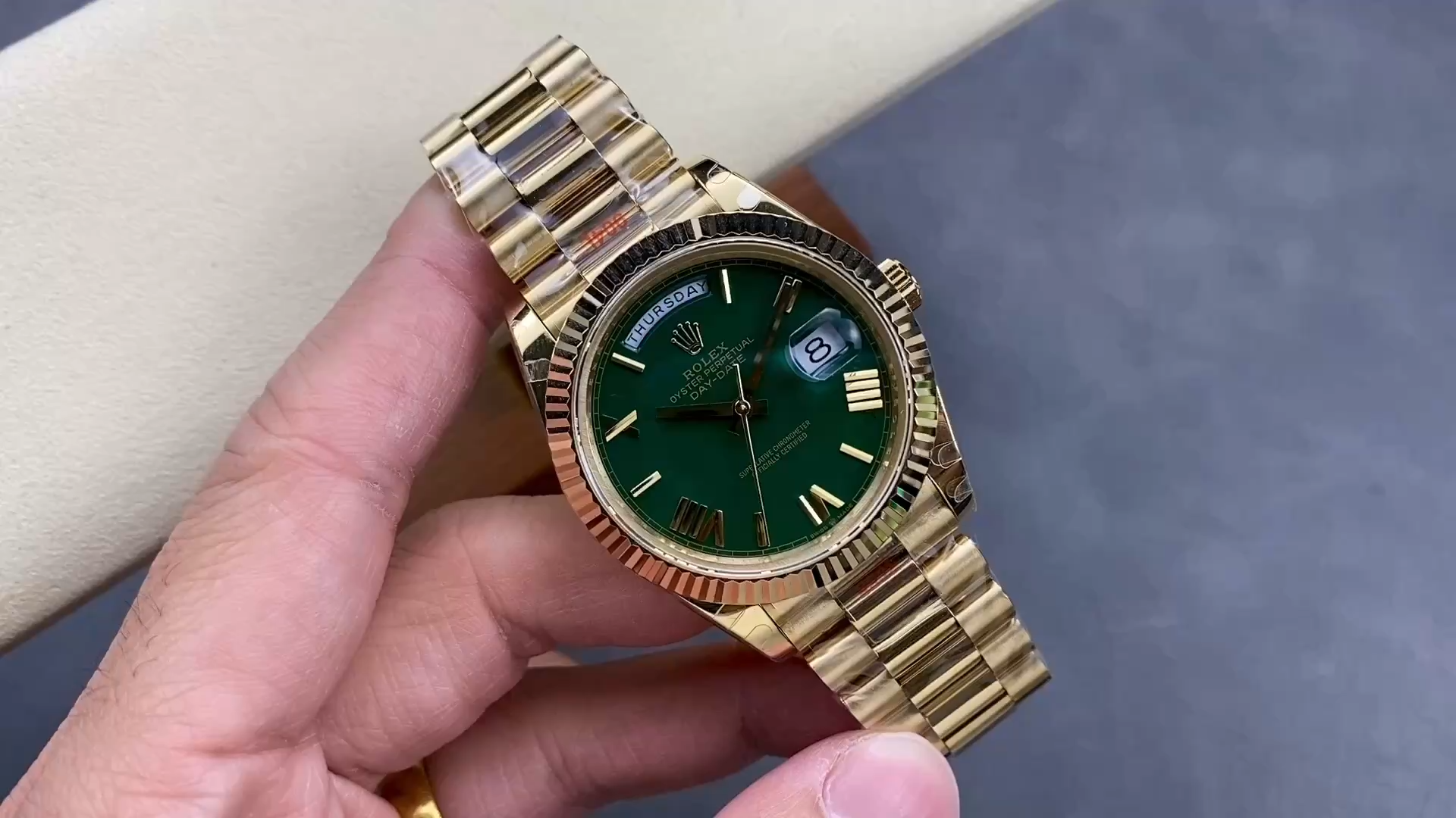 Replica Rolex Day Date M228238-0061 1:1 Best Edition Green Dial - DEEPREPS