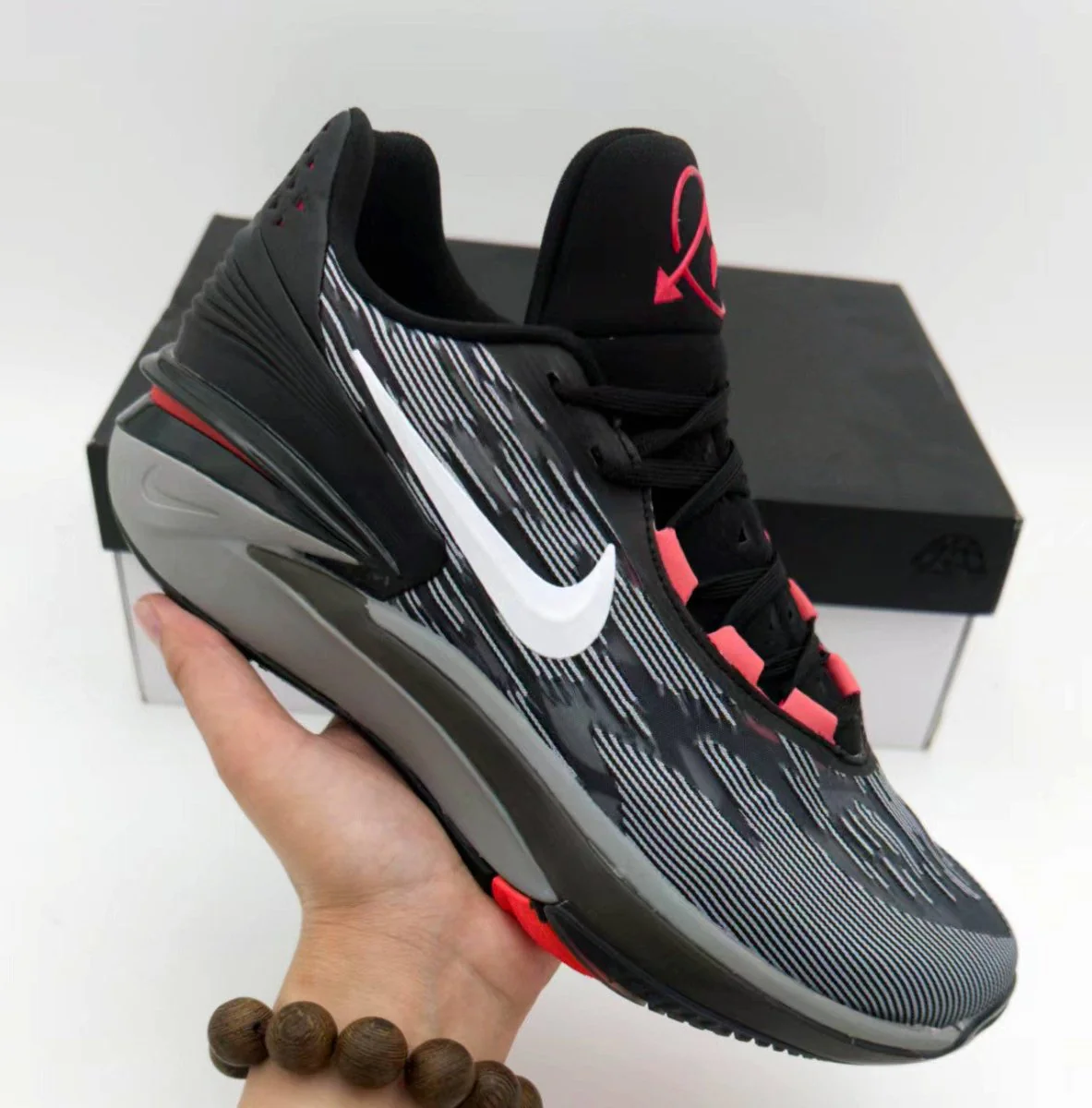 NIKE ZOOM G.T. CUT 2 x BLACK BRIGHT CRIMSON - DEEPREPS