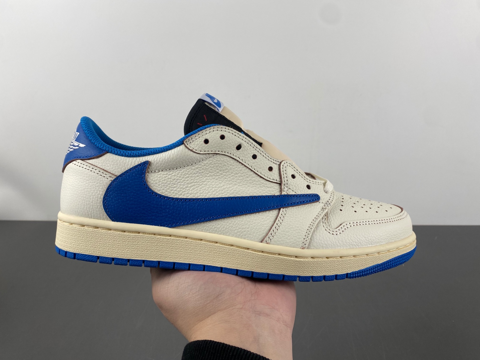 Travis Scott x Air Jordan 1 White Blue Fragment (2025) - DEEPREPS