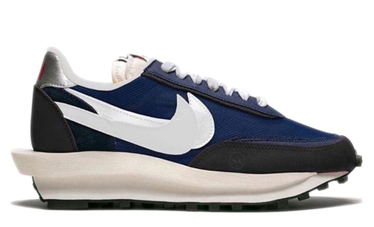 Sacai x Fragment Design x Nike Lvd Waffle Daybreak Grid Navy Blue Black - DEEPREPS