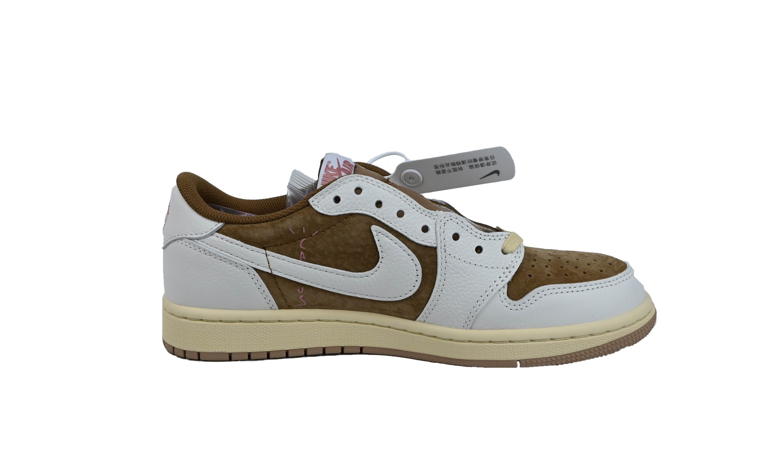Travis Scott x Air Jordan 1 Low Brown   White Custom - DEEPREPS
