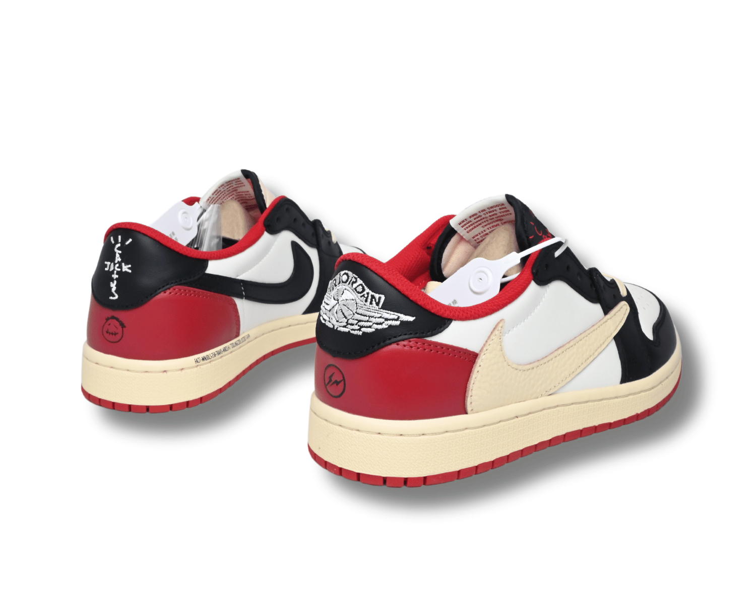 Fragment x Travis Scott x Air Jordan 1 TS White Black University Red - DEEPREPS