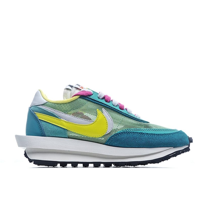 Nike LDV Waffle, Sacai Blue Green Yellow White - DEEPREPS