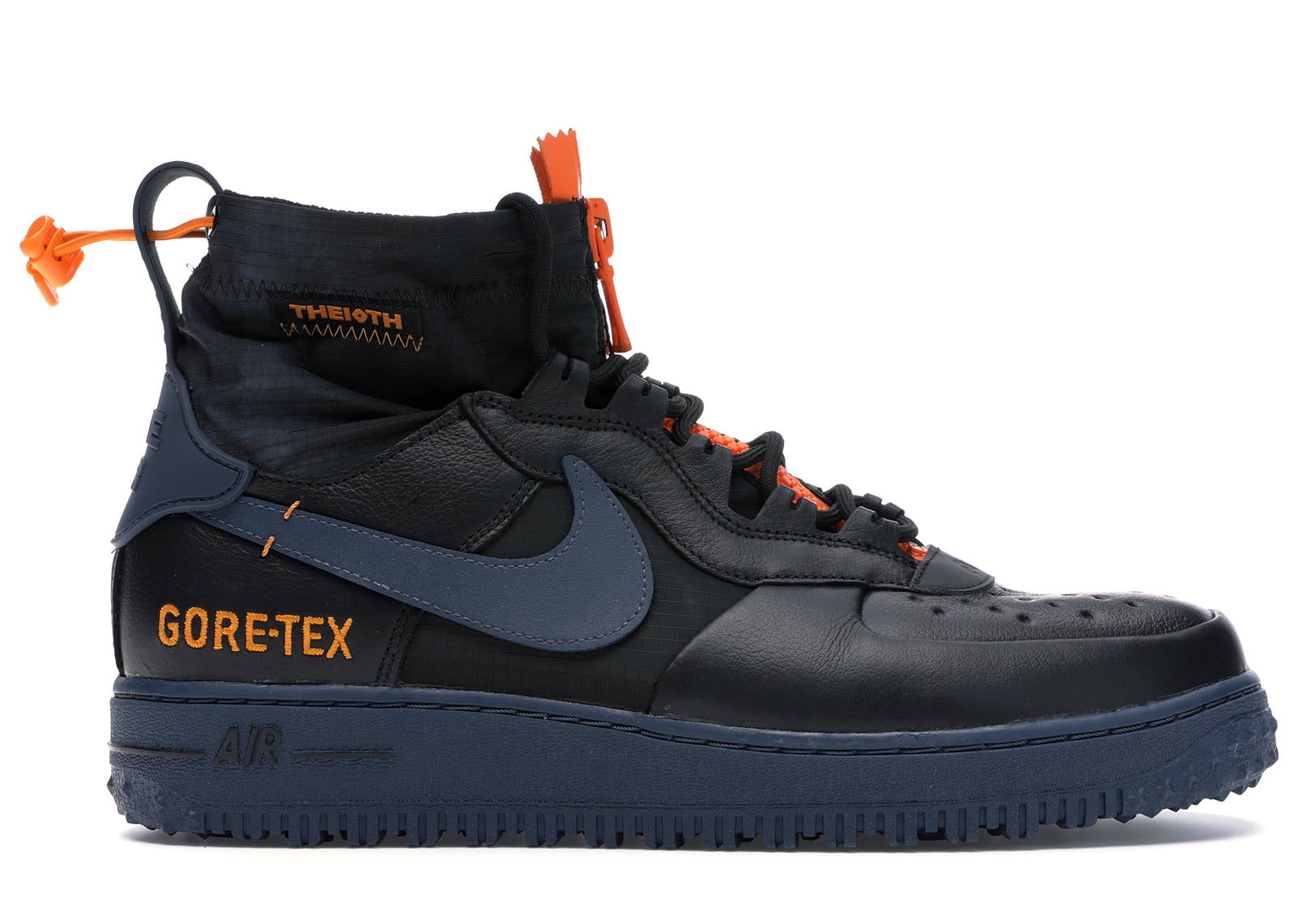 Nike Air Force 1 Winter Gore-tex Black Bright Ceramic Thunder Blue - DEEPREPS