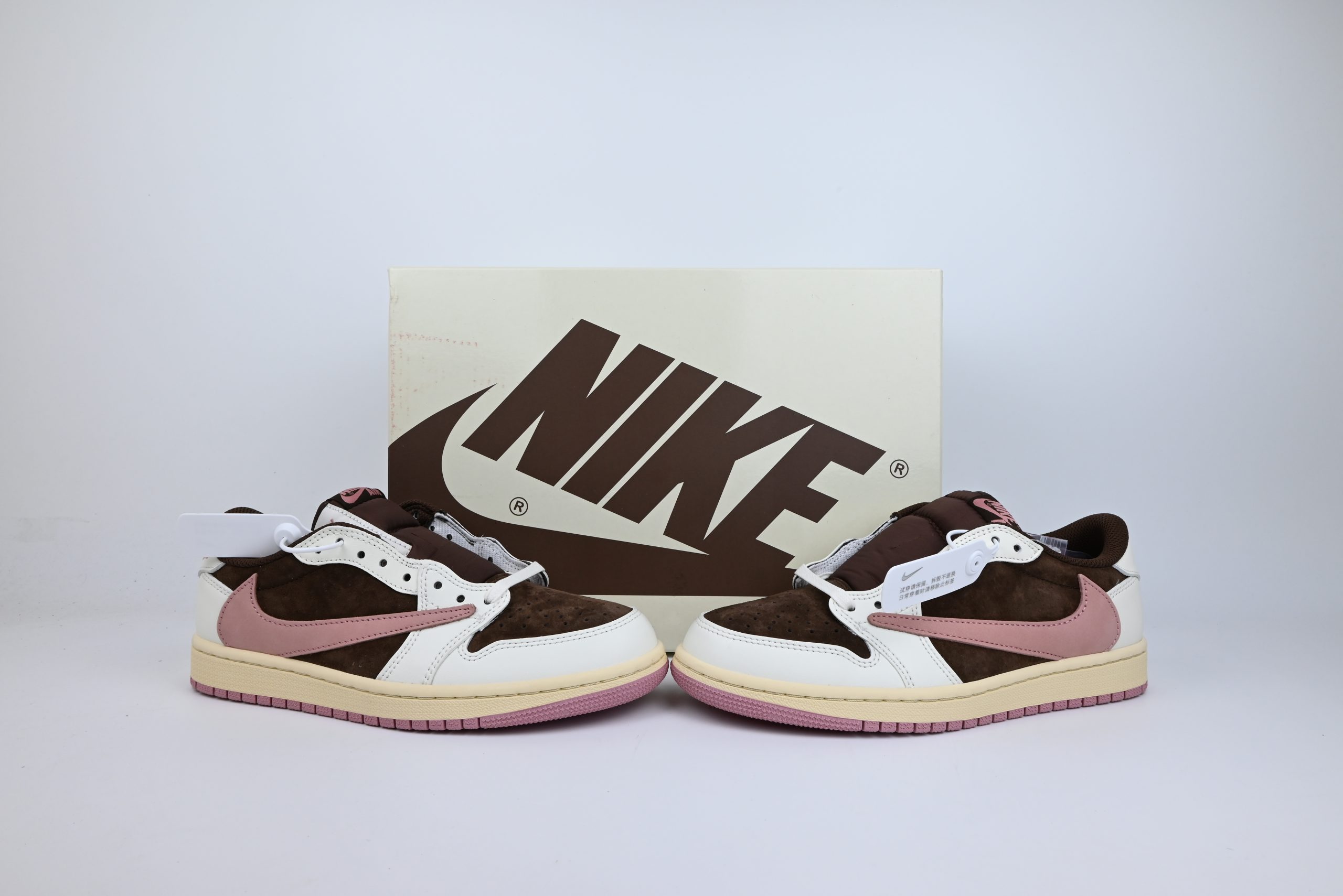 Travis Scott x Air Jordan 1 Low Pink   Brown Custom - DEEPREPS