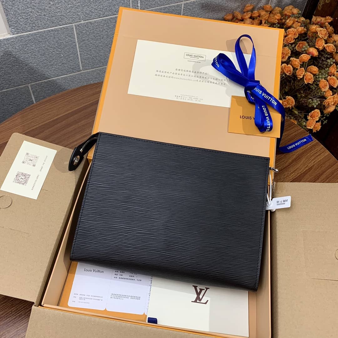 Louis Vuitton Replica Toiletry Pouch 26 Epi Leather Bag Black M41366 - DEEPREPS