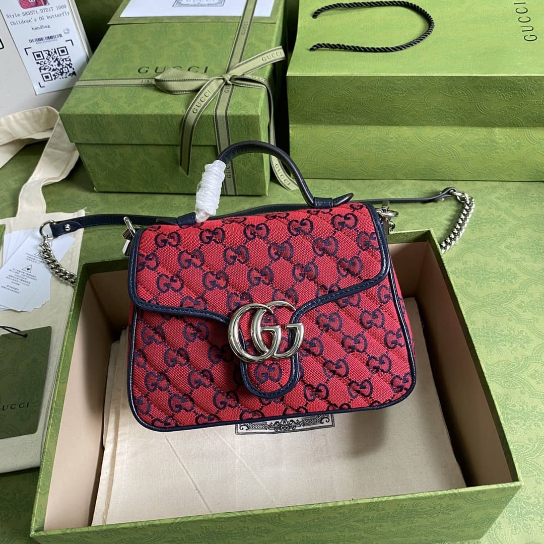 Gucci Marmont GG Mini Top Handle Bag Replica 583571 - DEEPREPS