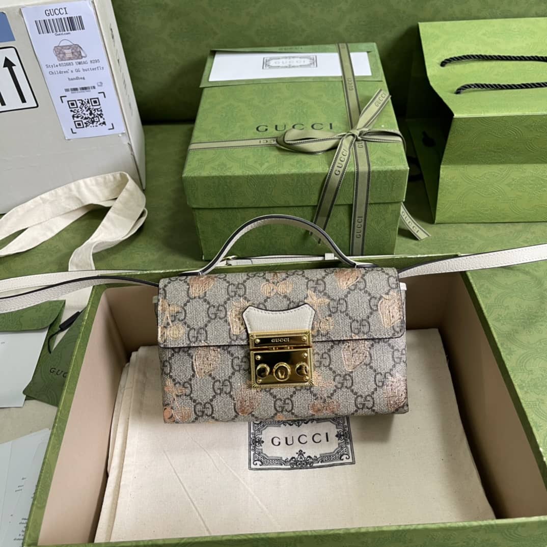 Gucci Padlock GG Supreme Canvas Top Handle Mini Bag Replica 652683 - DEEPREPS