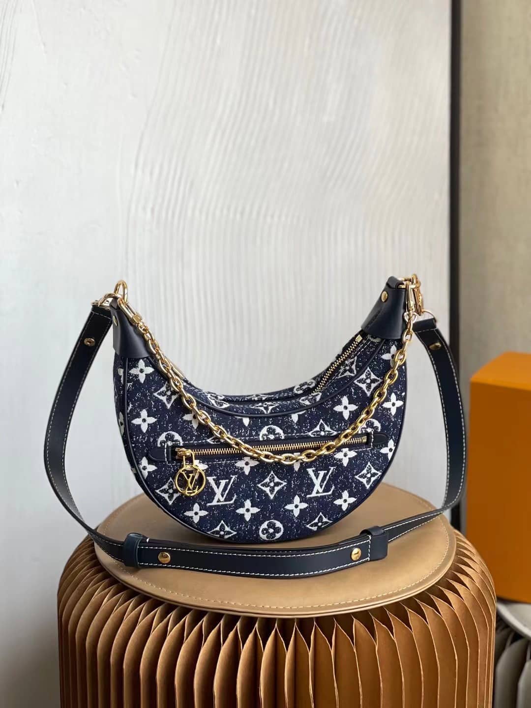 Louis Vuitton Denim Loop Bag Blue M81166 Replica Hobo - DEEPREPS