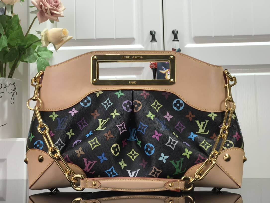 Louis Vuitton Judy MM 2way Monogram Multi-Color Bag Replica Black M40255 - DEEPREPS