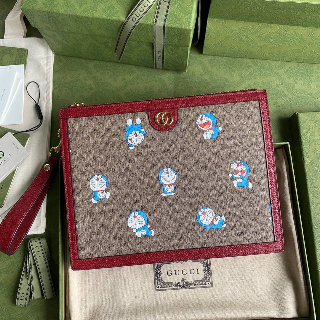 Gucci Doraemon x Gucci Pouch Clutch Replica  647804 - DEEPREPS