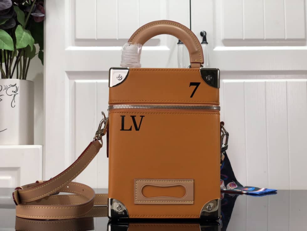 Louis Vuitton Vertical Box Trunk Saffron Yellow M59666 Replica Shoulder Bag - DEEPREPS