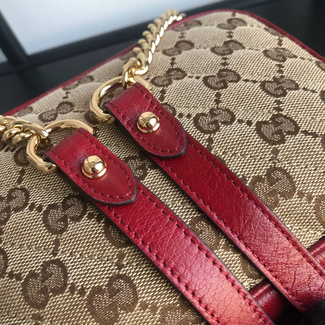 Gucci GG Marmont Matelassé Mini Bag Replica Brown 448065 - DEEPREPS