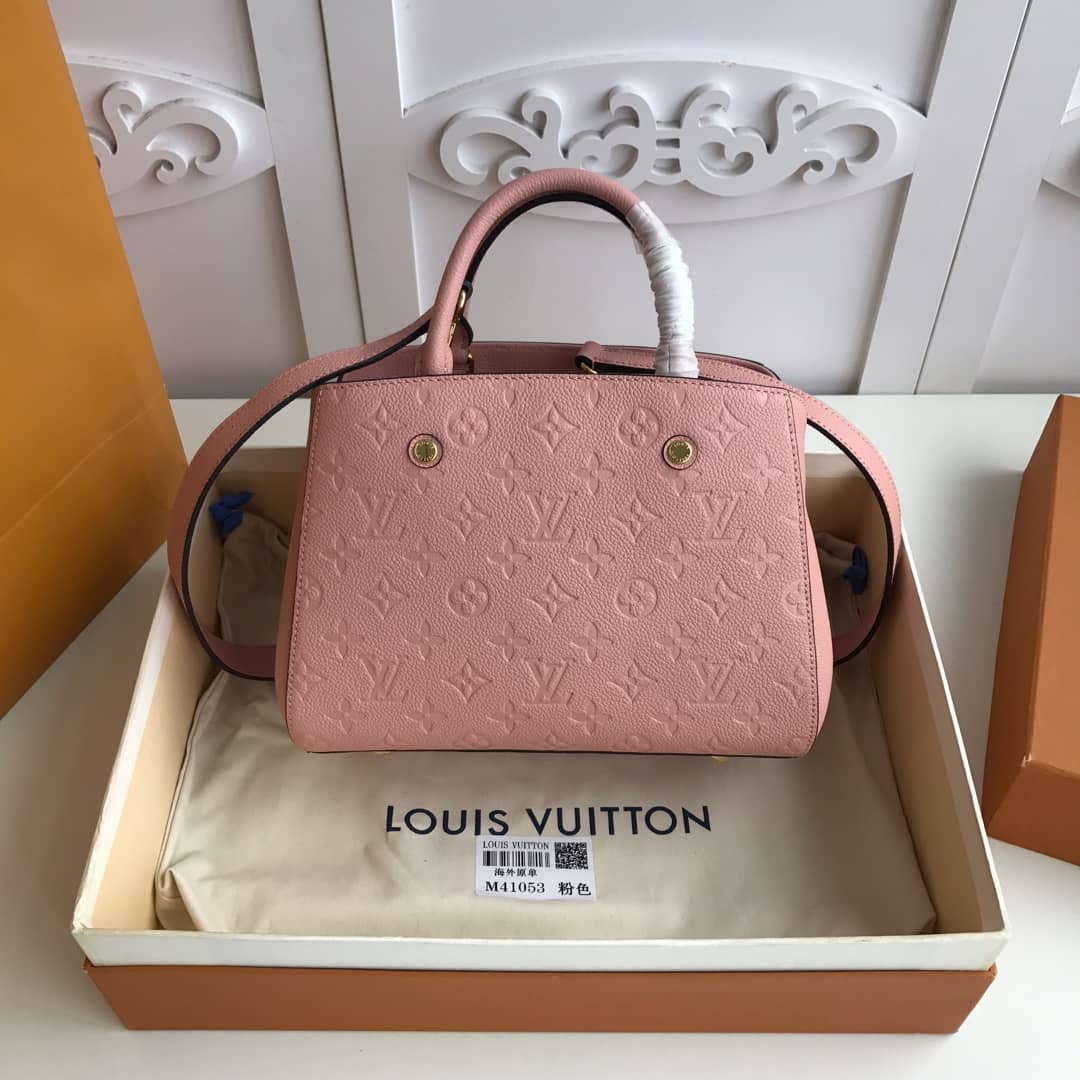 Louis Vuitton Monogram Montaigne BB Empreinte Bag Replica Pink M41053 - DEEPREPS