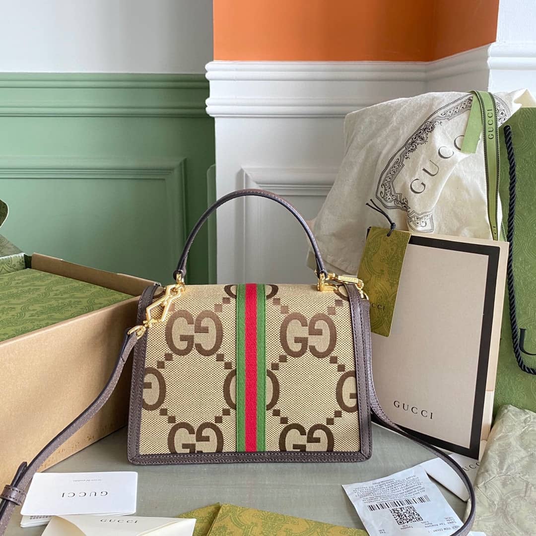 Gucci Ophidia Small Top Handle Shoulder Bag With Web 651055 Replica - DEEPREPS