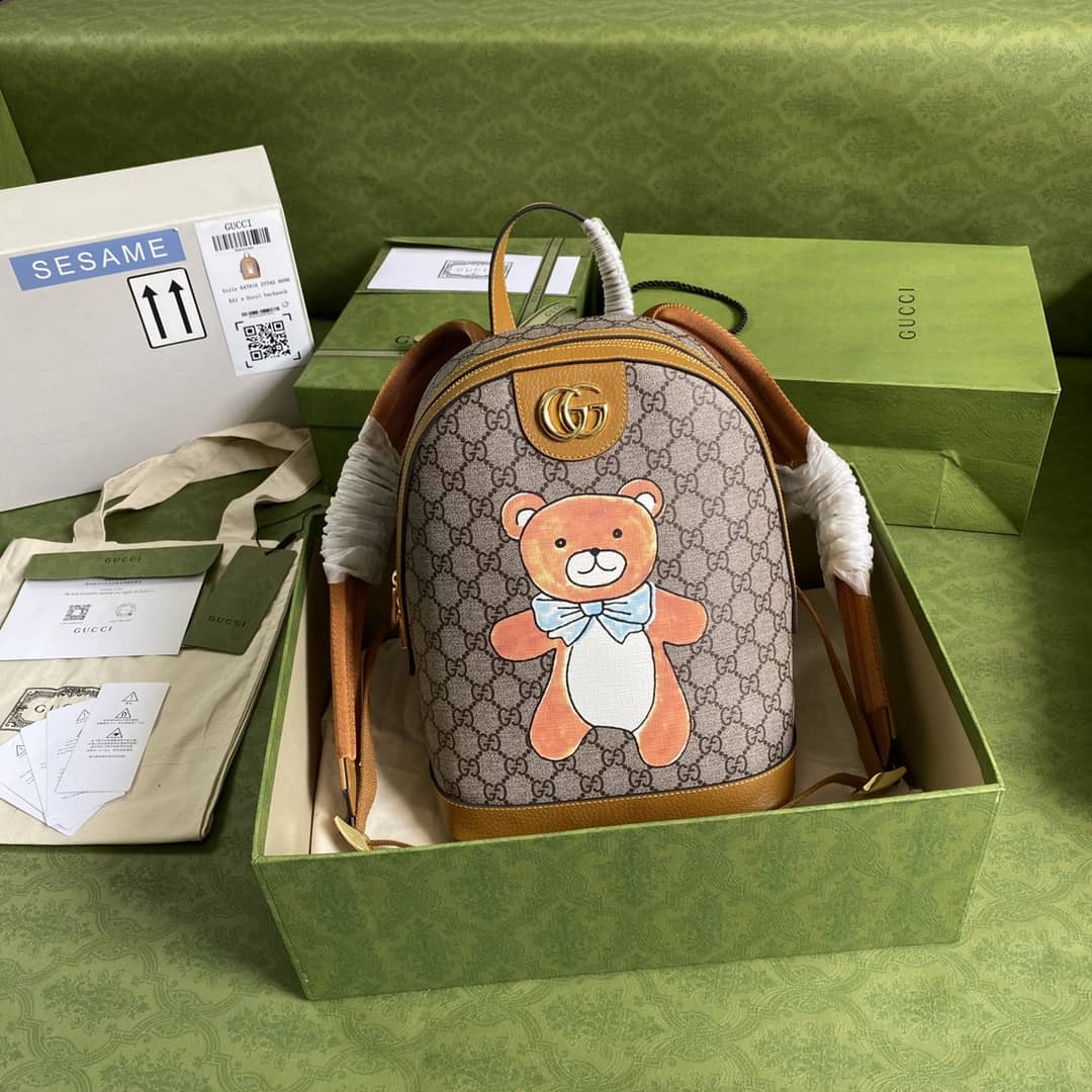 Gucci Kai X Gucci Teddy Bear Print Backpack Replica 647816 - DEEPREPS