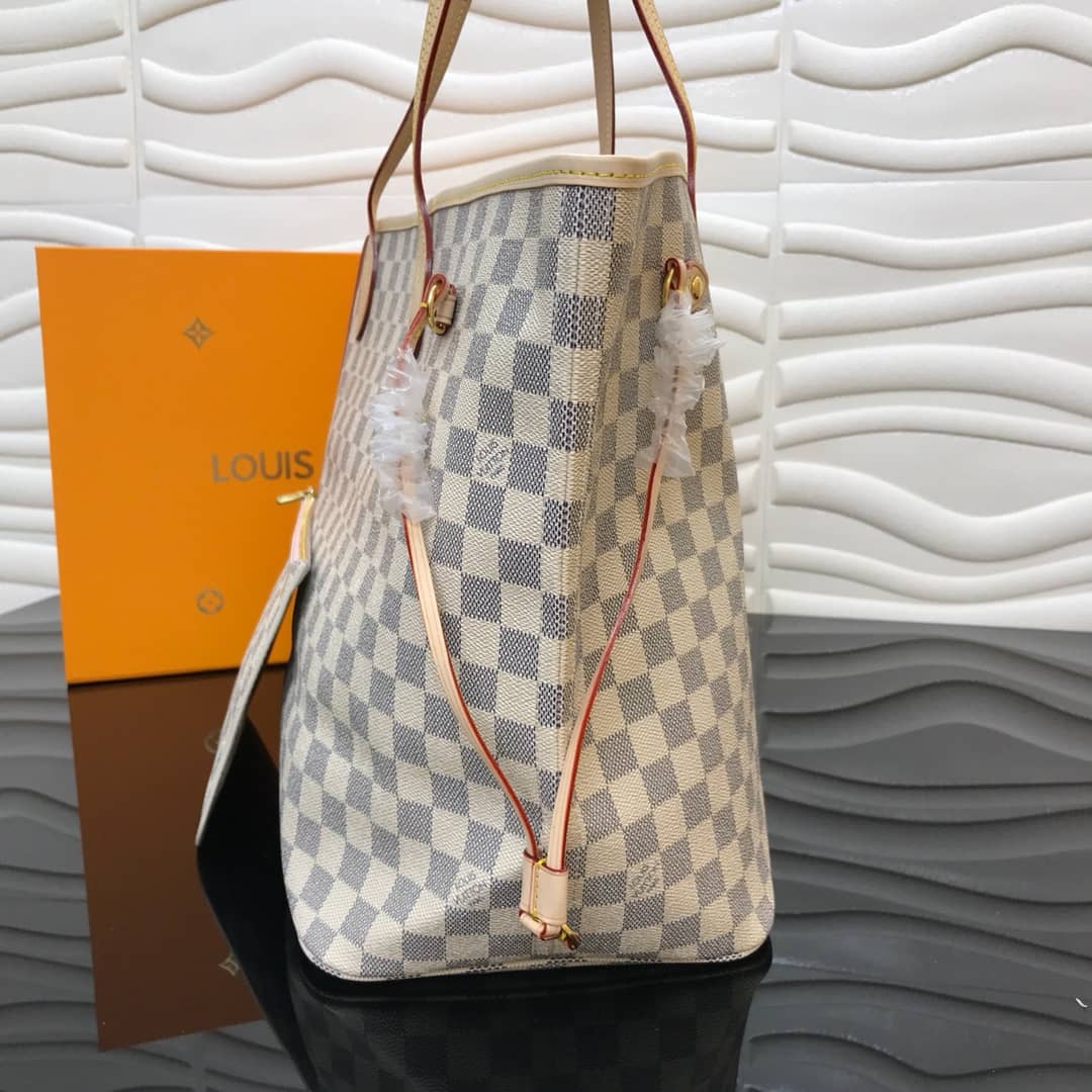 Louis Vuitton Neverfull GM Damier Azur Tote Replica Beige N40990 - DEEPREPS