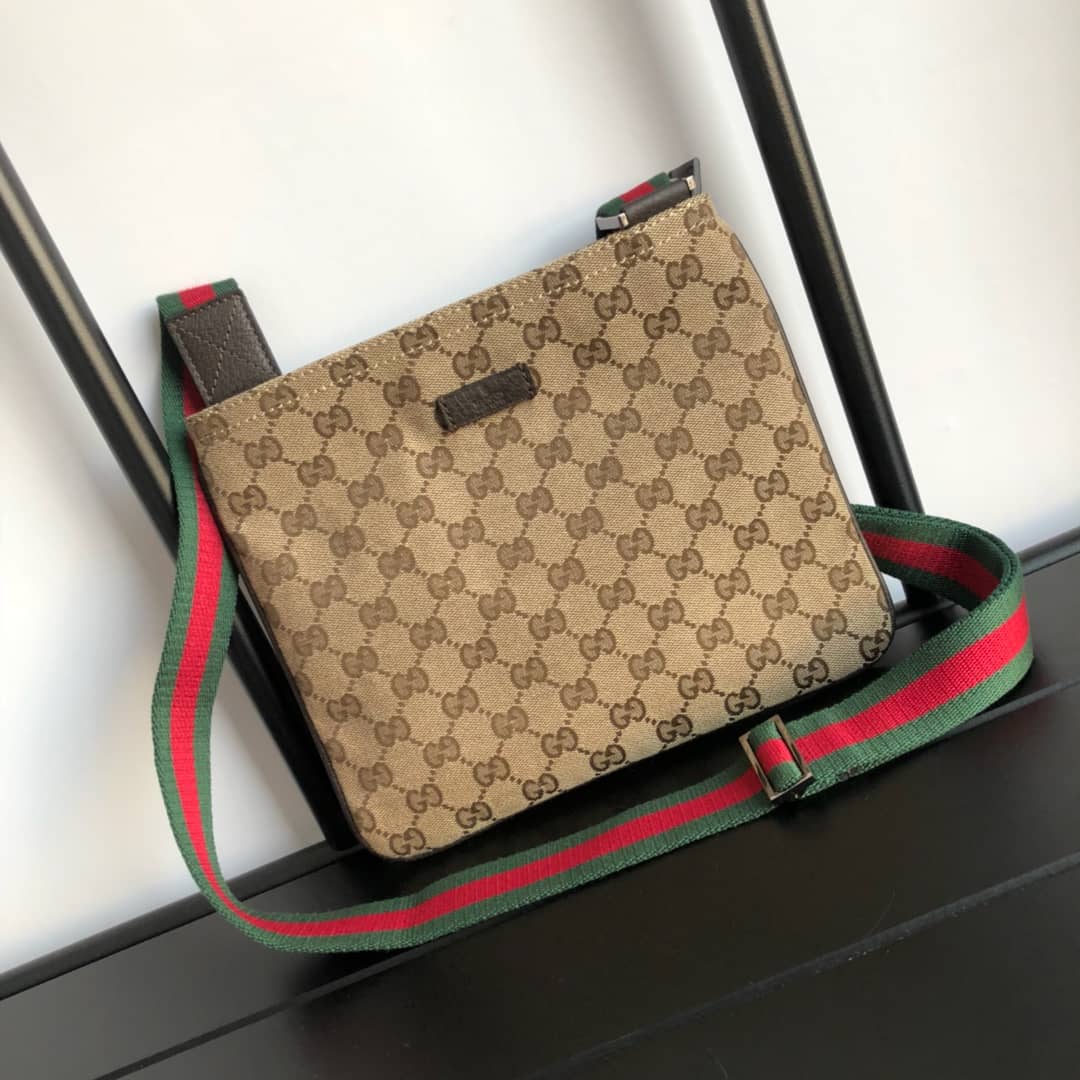 Gucci GG Monogram Canvas Web Small Messenger Bag Replica 146309 - DEEPREPS