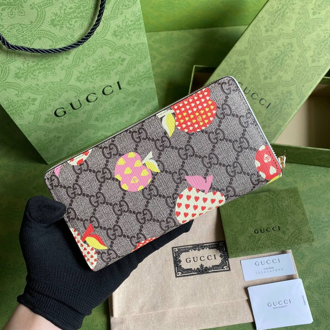 Gucci Les Pommes Zip Around Wallet Replica 663924 - DEEPREPS