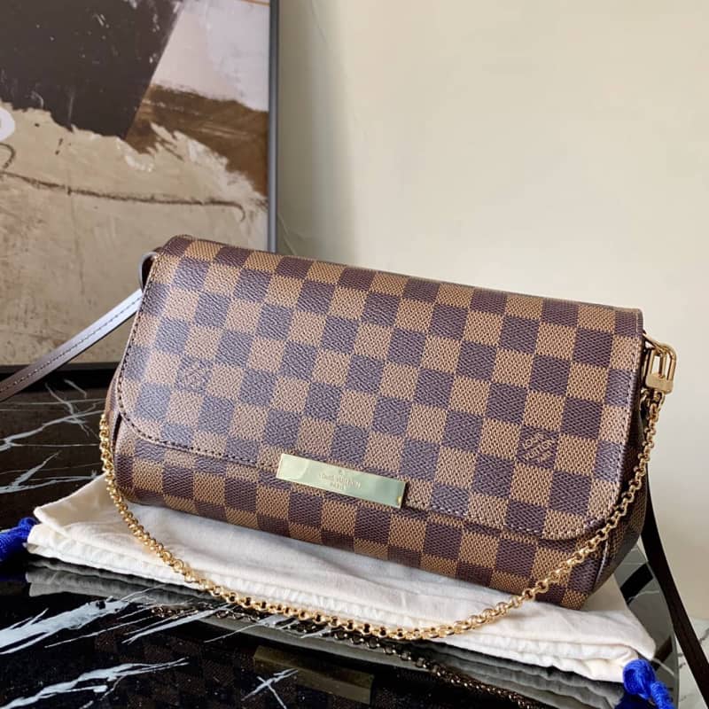 Louis Vuitton Damier Favorite PM Replica Shoulder Bag N41276 - DEEPREPS