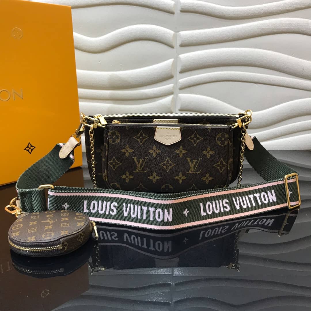 Louis Vuitton Monogram Canvas Multi Pochette Replica Green M44823 - DEEPREPS