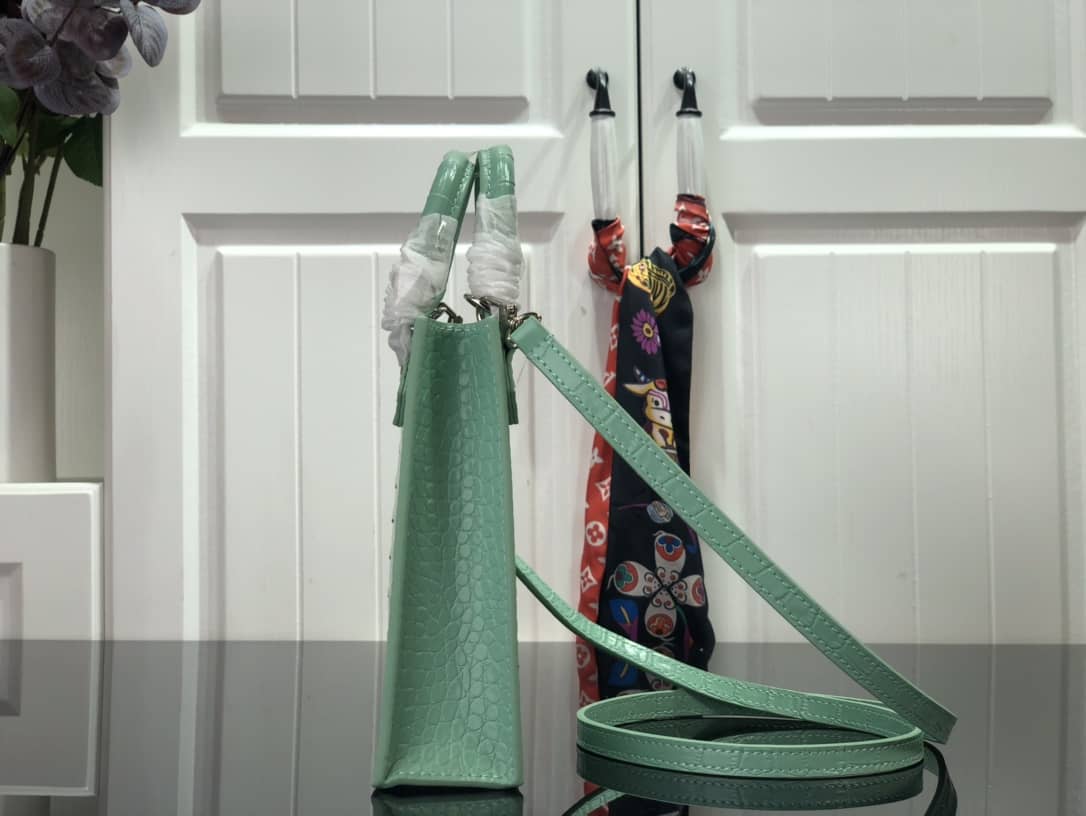 Louis Vuitton Petit Sac Plat Flat Shoulder Bag Replica Green M80169 - DEEPREPS