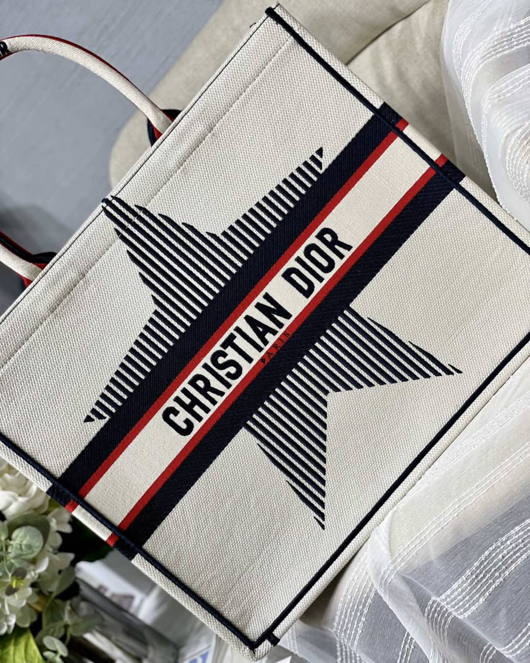 Christian Dior CD Book Embroidery Replica Tote - DEEPREPS