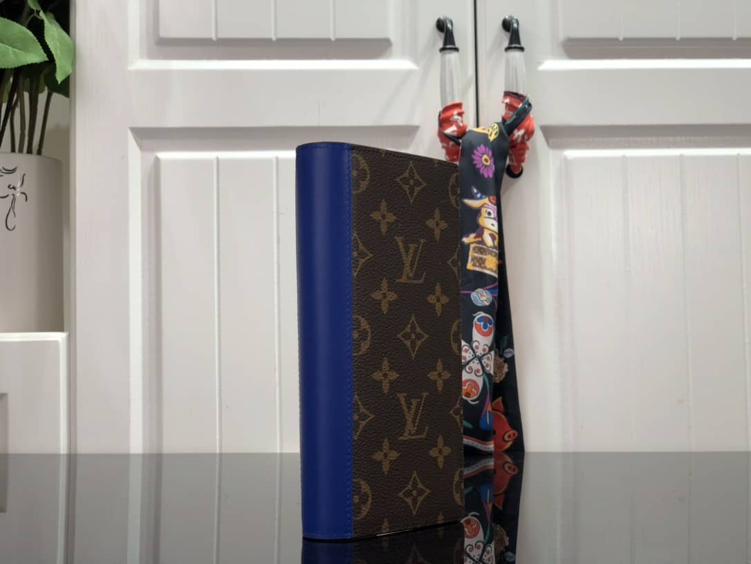 Louis Vuitton Monogram Long Leather Brazza Wallet Replica Blue M80790 - DEEPREPS