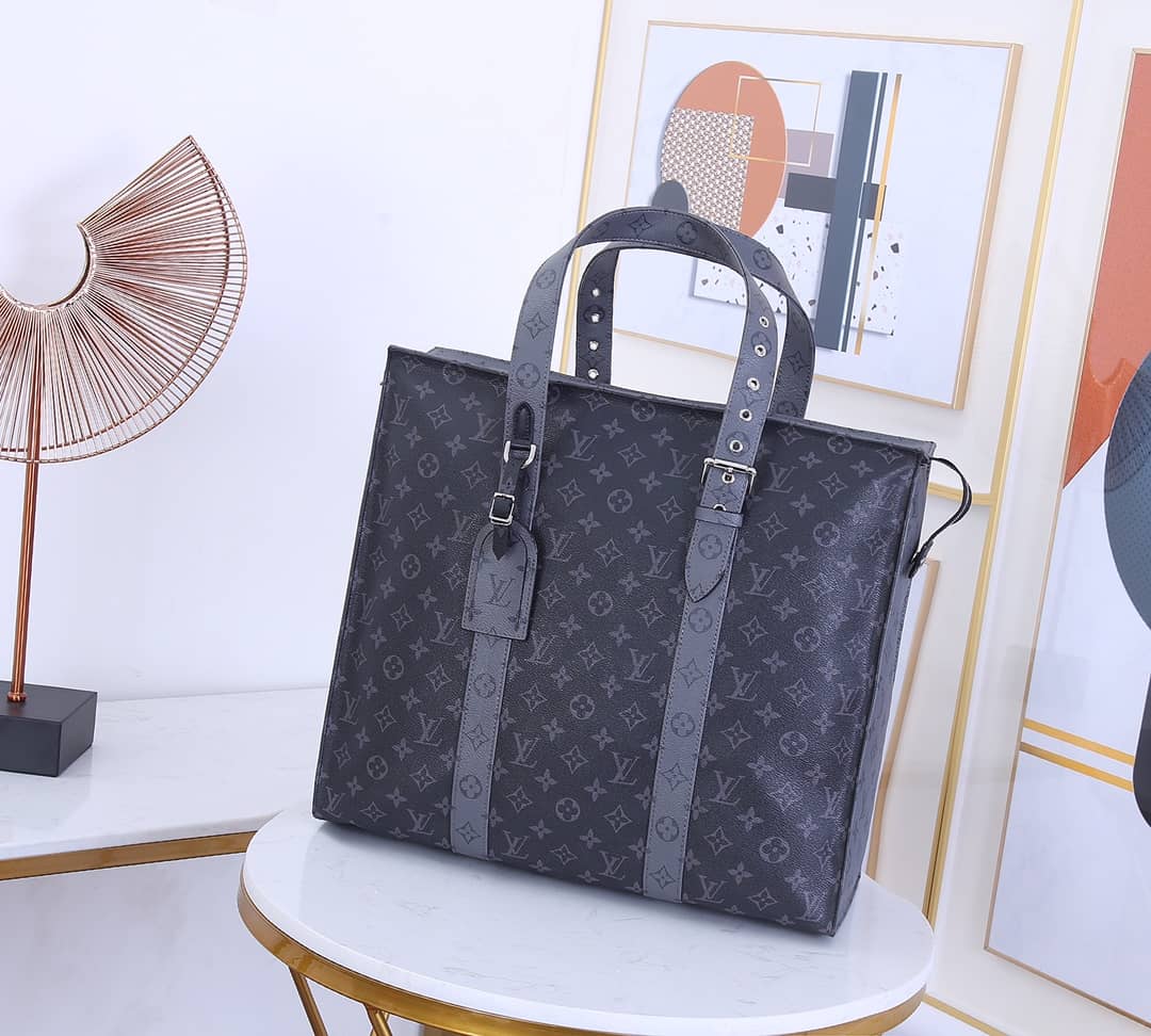 Louis Vuitton Monogram Eclipse Cabas Zippe GM Replica Tote M45379 - DEEPREPS