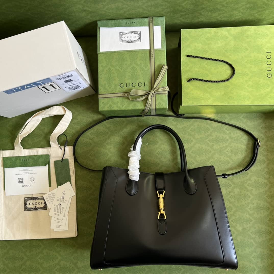 Gucci Jackie 1961 Large Tote Bag Black 649015 Replica - DEEPREPS