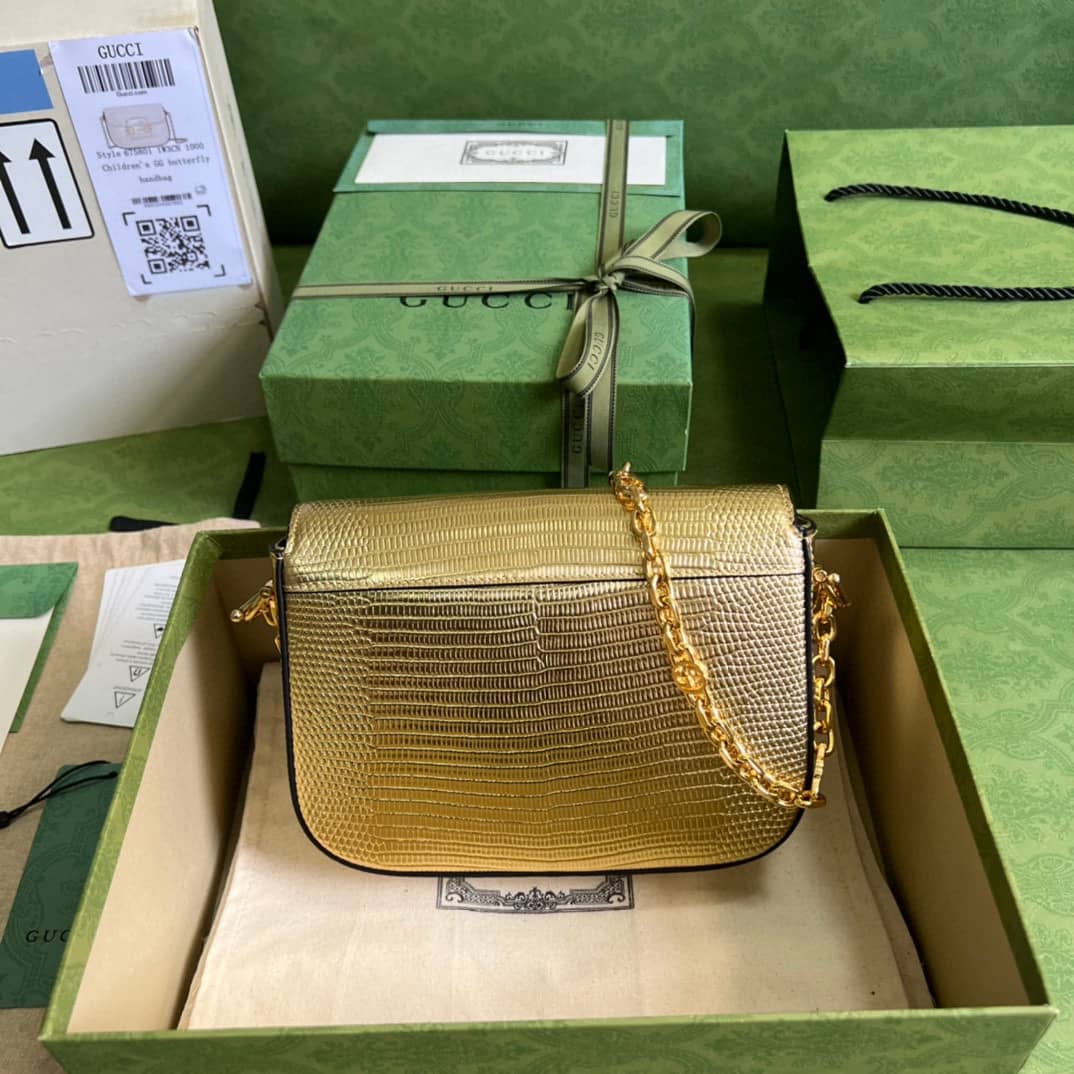 Gucci Horsebit 1955 Lizard Mini 675801 Replica Shoulder Bag - DEEPREPS
