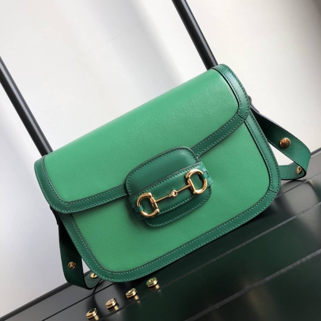 Gucci Horsebit 1955 Shoulder Bag Replica Green 602204 - DEEPREPS