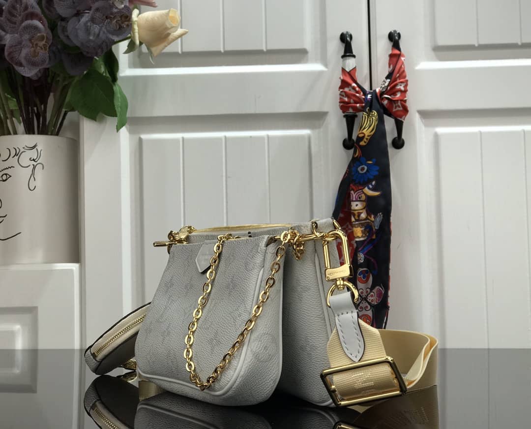 Louis Vuitton Monogram Canvas Multi Pochette Replica White M44823 - DEEPREPS