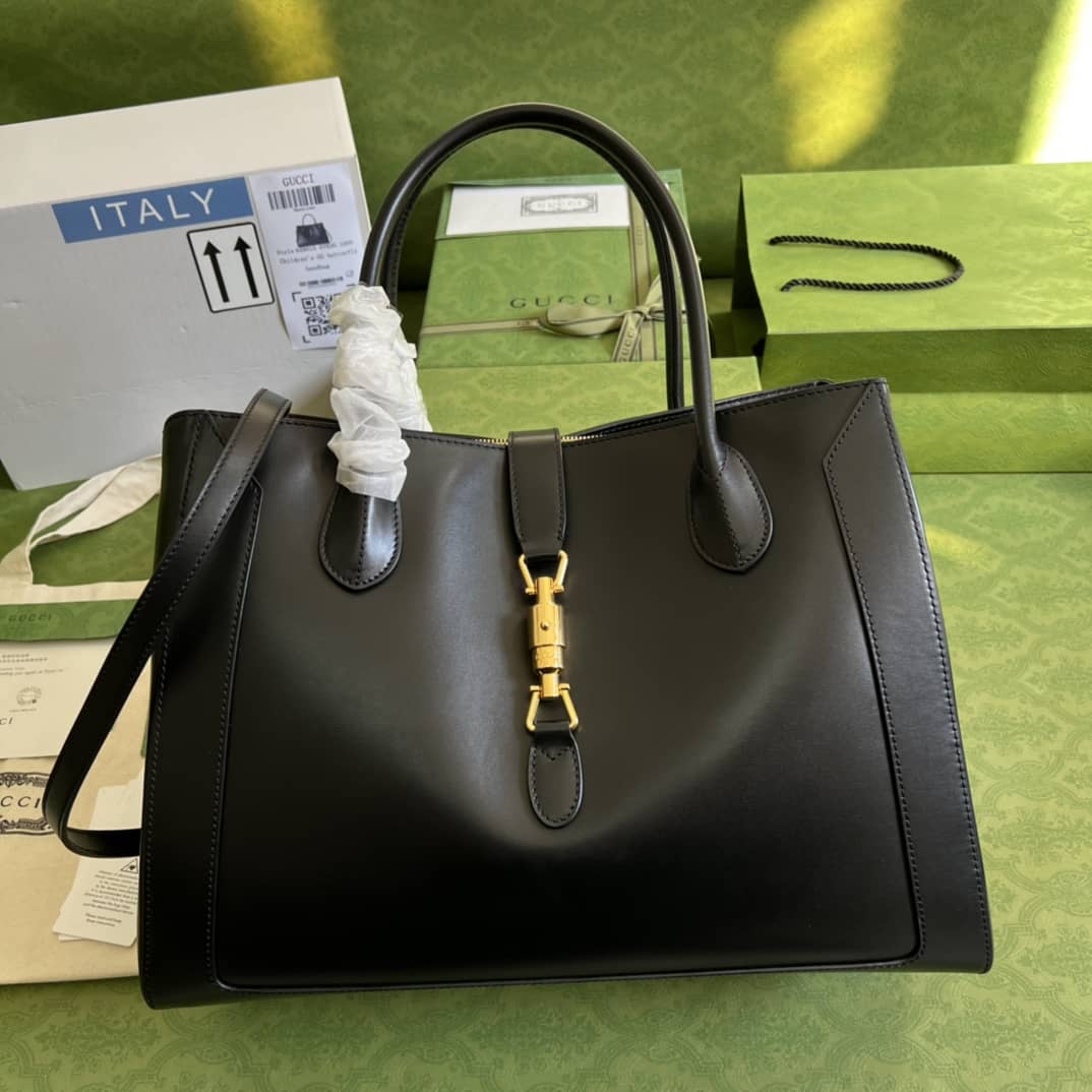 Gucci Jackie 1961 Large Tote Bag Black 649015 Replica - DEEPREPS