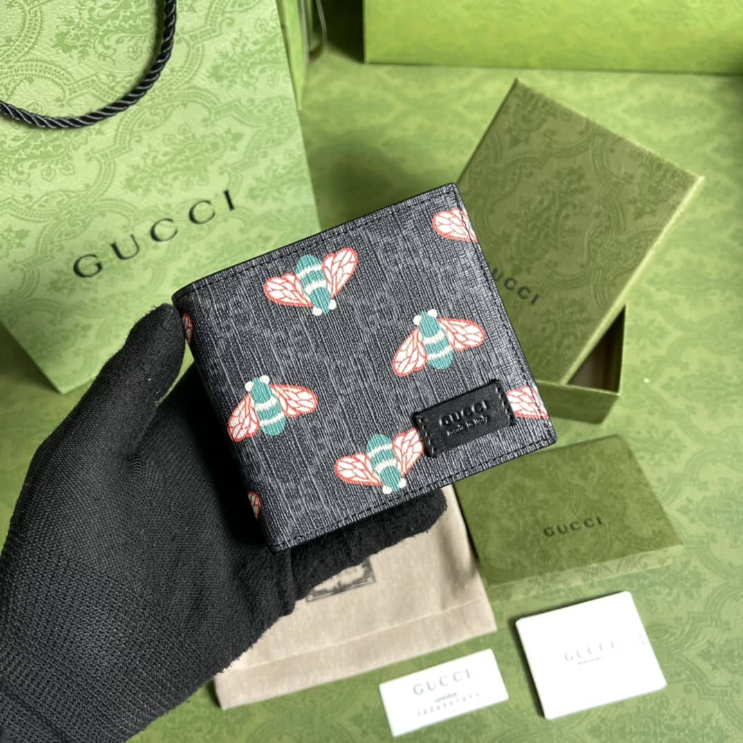 Gucci Kingsnake Print GG Supreme Wallet Replica 451268 - DEEPREPS