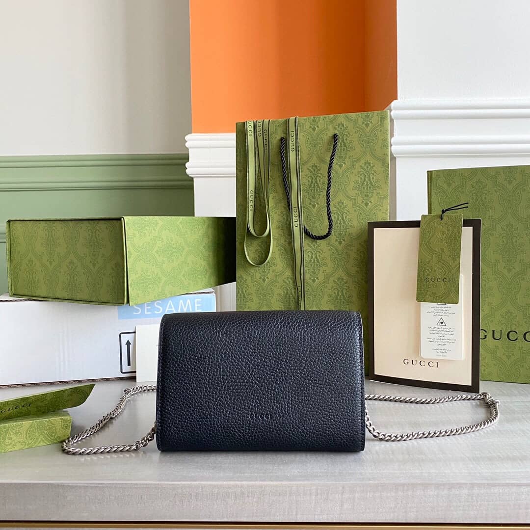 Gucci Dionysus Chain Wallet Shoulder Bag Replica Black 401231 - DEEPREPS