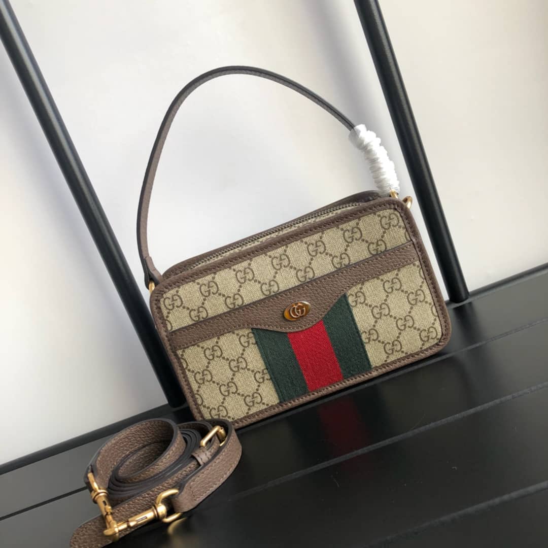 Gucci Supreme Leather Ophidia GG Camera Bag Replica 598130 - DEEPREPS