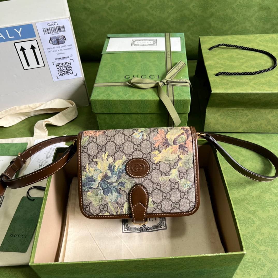 Gucci GG Carnation Print Mini Shoulder Crossbody Bag 671620 Replica - DEEPREPS