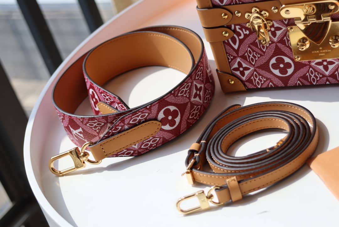 Louis Vuitton Petite Malle Monogram Canvas Replica Bag Red M40273 - DEEPREPS