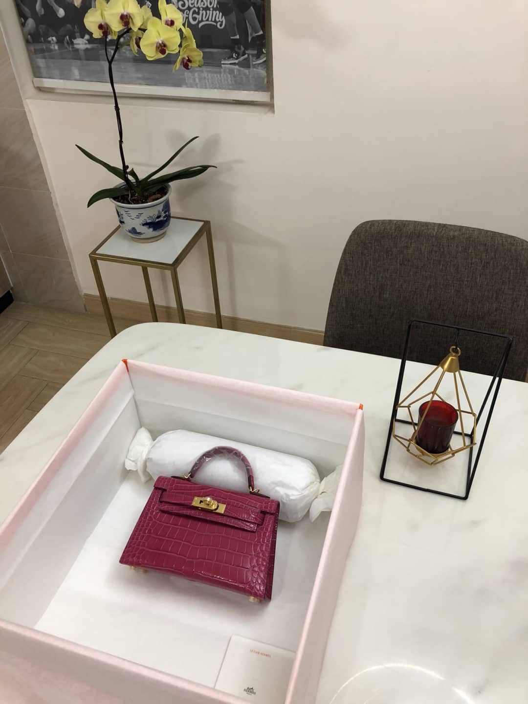 Hermes Kelly Dupe Mini 19CM Crocodile Shiny Replica Bag - DEEPREPS