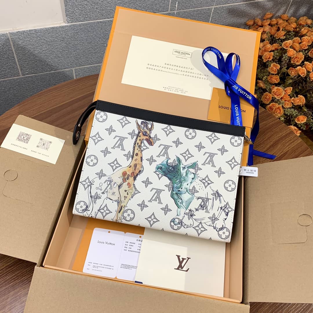 Louis Vuitton Monogram Savane Canvas Replica Pochette Voyage M66929 - DEEPREPS