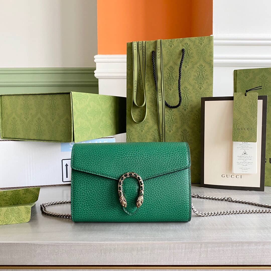 Gucci Dionysus Chain Wallet Shoulder Bag Replica Green 401231 - DEEPREPS