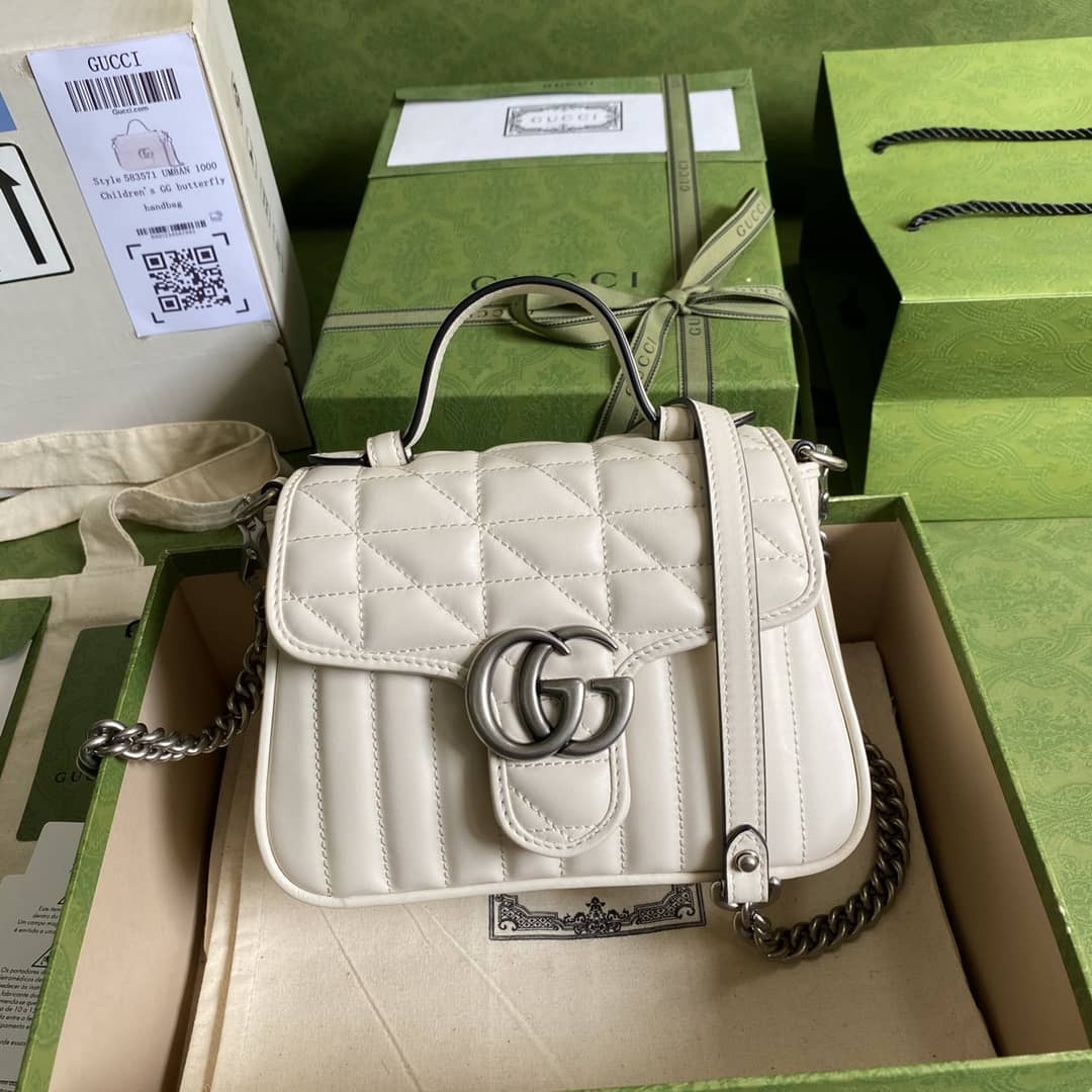Gucci Marmont GG Mini Top Handle Bag Replica 583571 - DEEPREPS