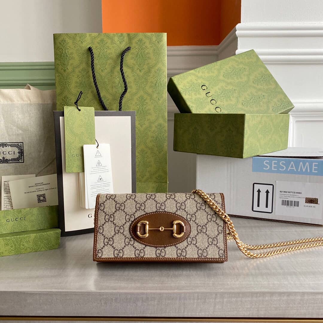 Gucci GG Supreme Horsebit 1955 Chain Wallet Replica 621892 - DEEPREPS