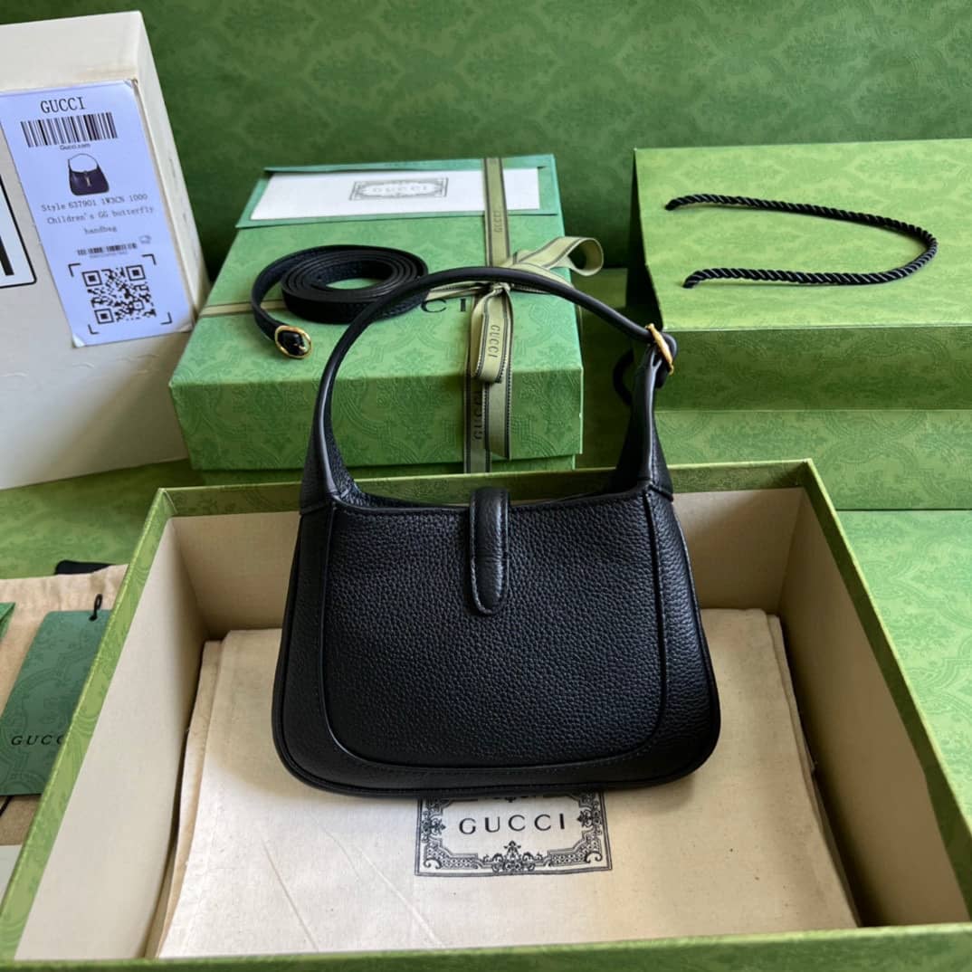 Gucci Jackie 1961 Mini Hobo Bag Black 637091 Replica - DEEPREPS