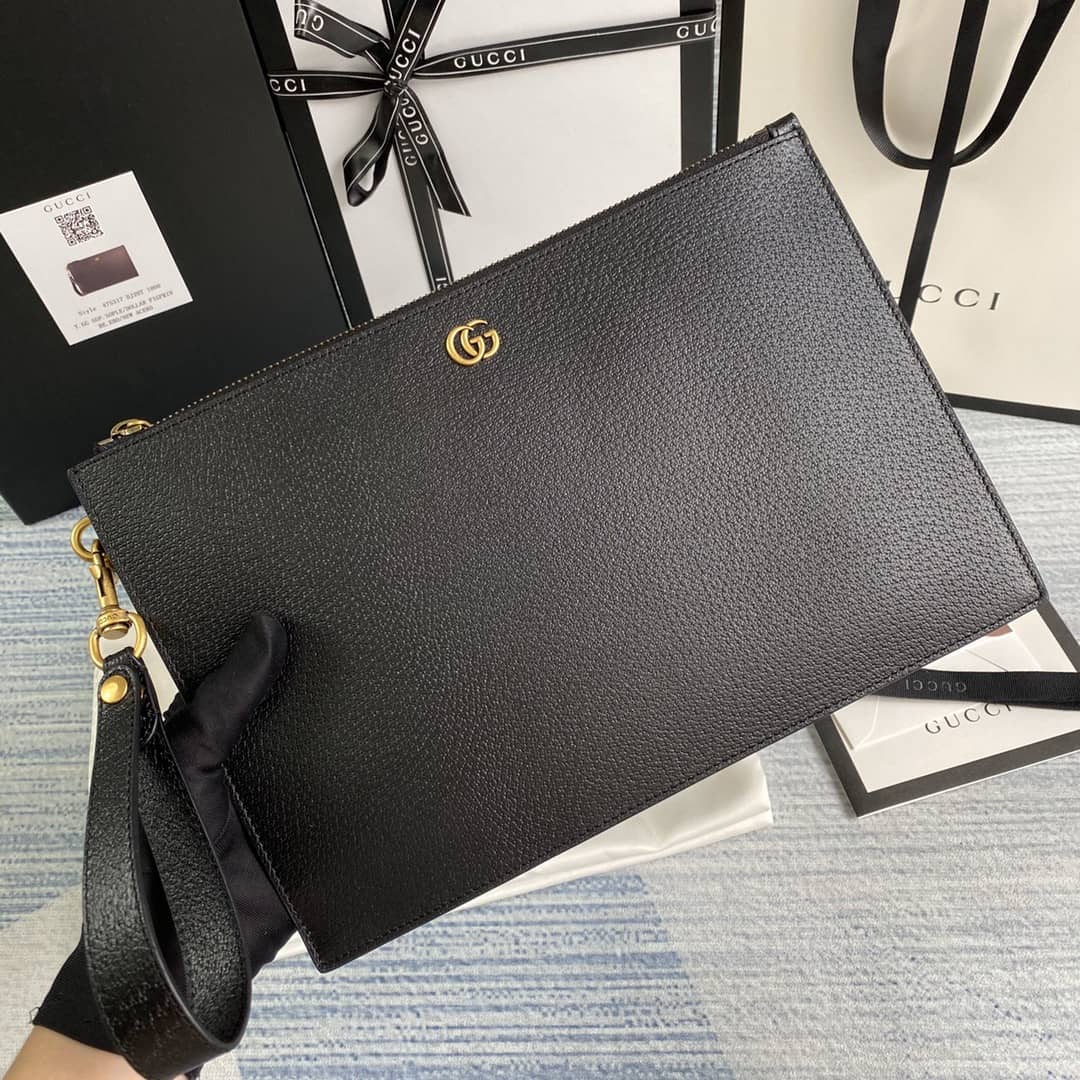 Gucci GG Marmont Leather Pouch Replica 475317 - DEEPREPS