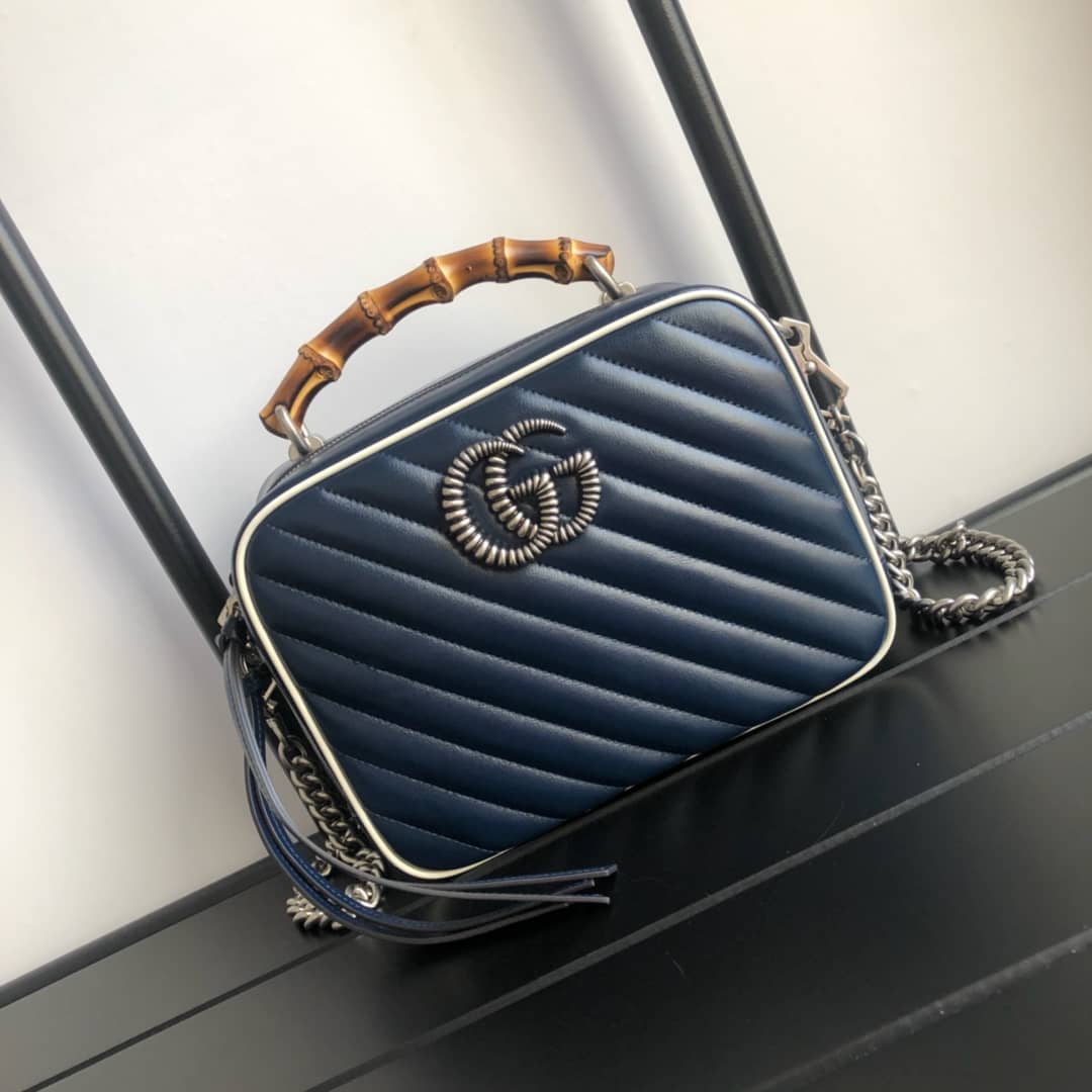 Gucci Bamboo Handle Marmont Shoulder Bag Replica 602270 - DEEPREPS