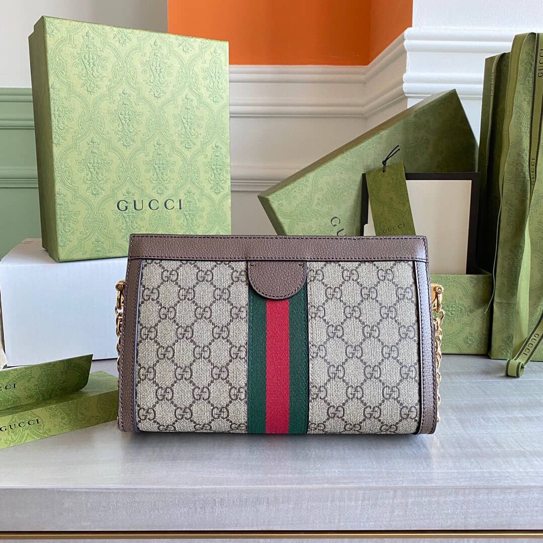 Gucci Ophidia Flora GG Small Supreme Canvas Shoulder Bag Replica 503877 - DEEPREPS