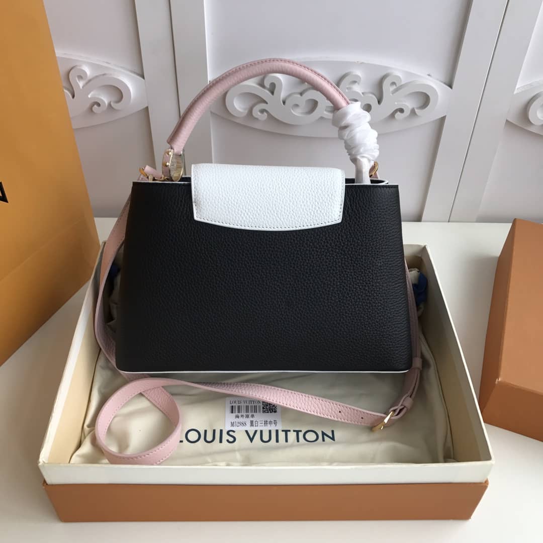 Louis Vuitton Capucines PM Taurillon Bag Replica Black M52988 - DEEPREPS